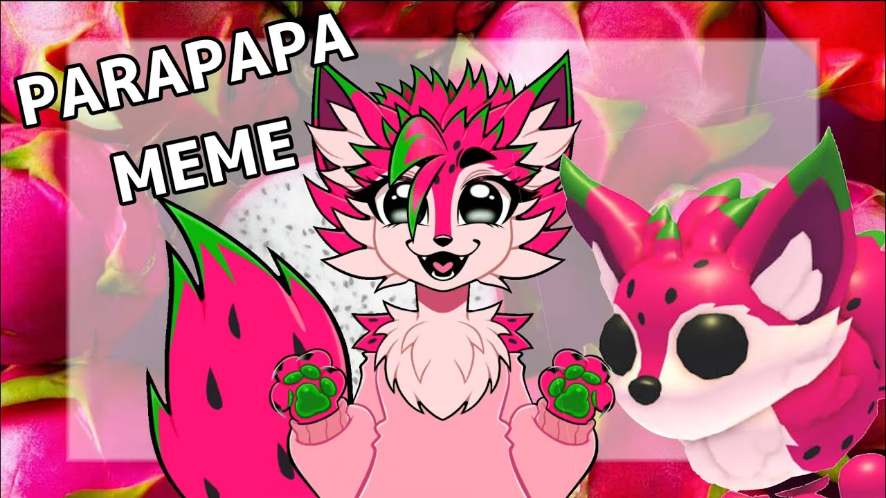 PARAPAPA MEME || DRAGON FRUIT FOX || (Adopt me)