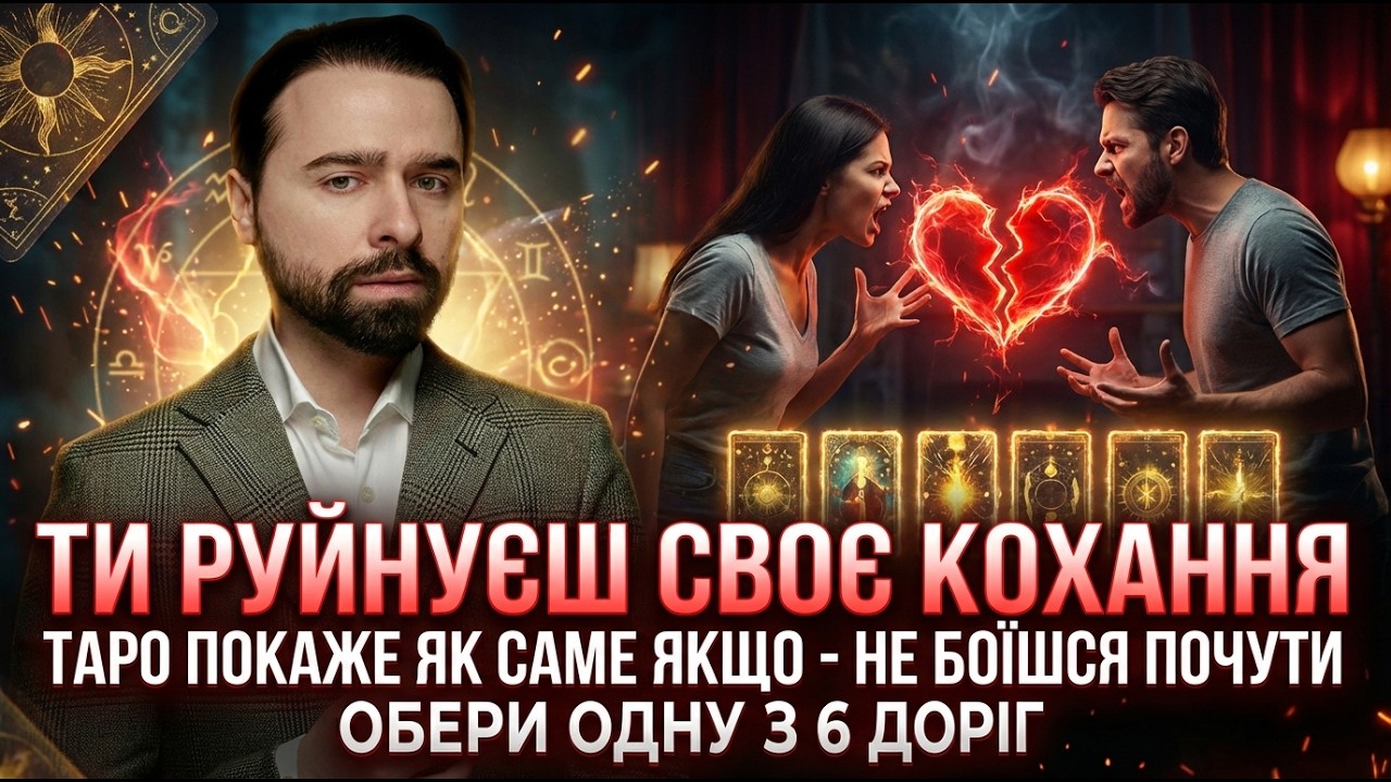 ТИ РУЙНУЄШ СВОЄ КОХАННЯ!! Таро назве як саме - якщо не боїшся почути !! Обери одну з шести доріг.