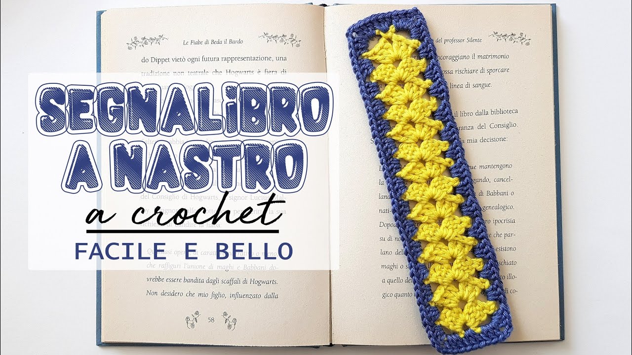 Uncinetto facile - segnalibro a nastro a crochet idea regalo