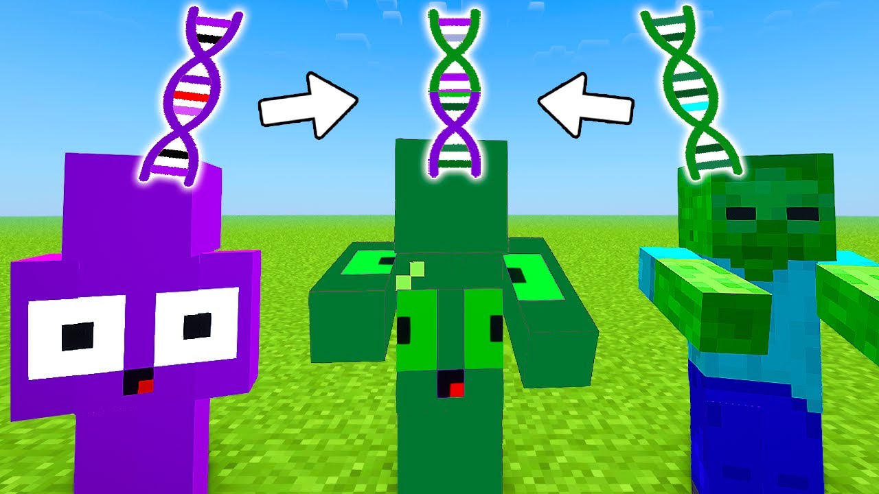 MISTUREI MEU DNA COM O DNA DE MOBS DO MINECRAFT!!!