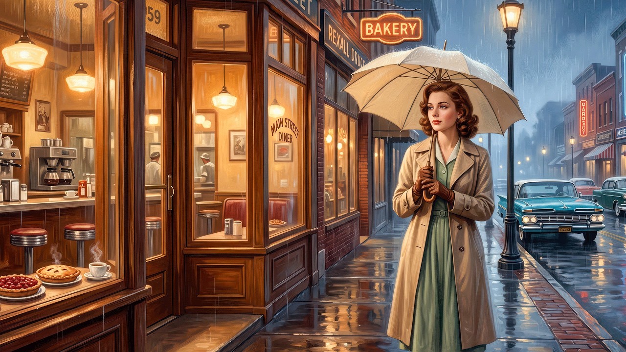 An Old American Town on a Rainy Night | Vintage Americana Music