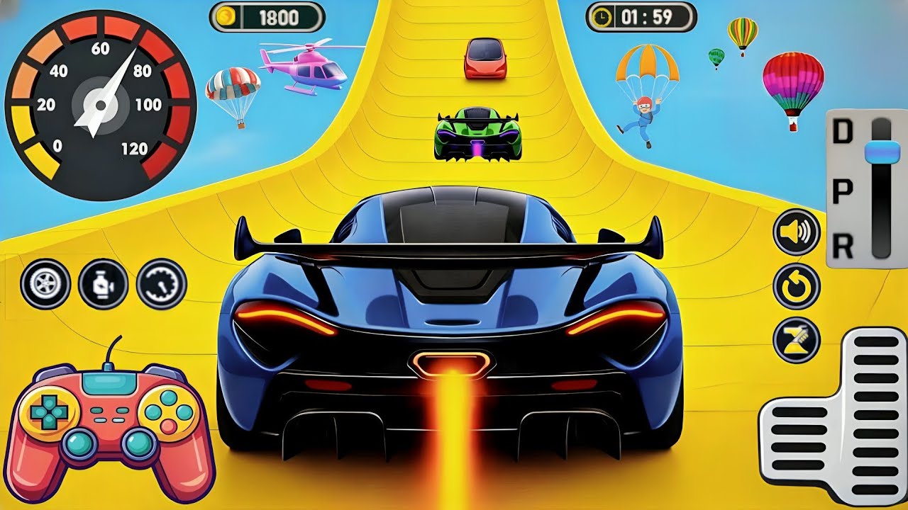 Mega Ramp GT Car Racing Simulator - ImpossibleStunt Car Racing 3D - Android Gameplay #13