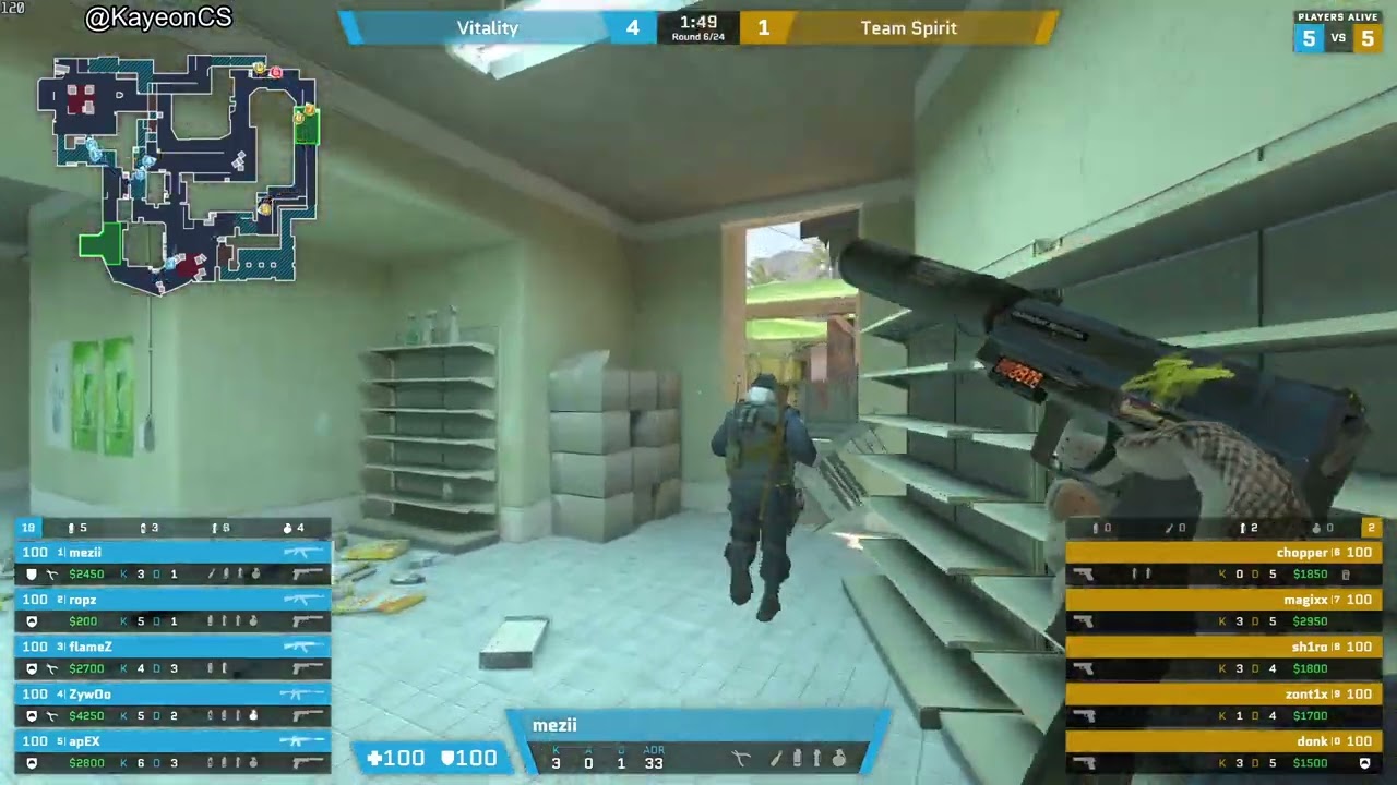 mezii Demo ( 16-13 ) Vitality vs Spirit ( MIRAGE ) POV | IEM Melbourne 2025