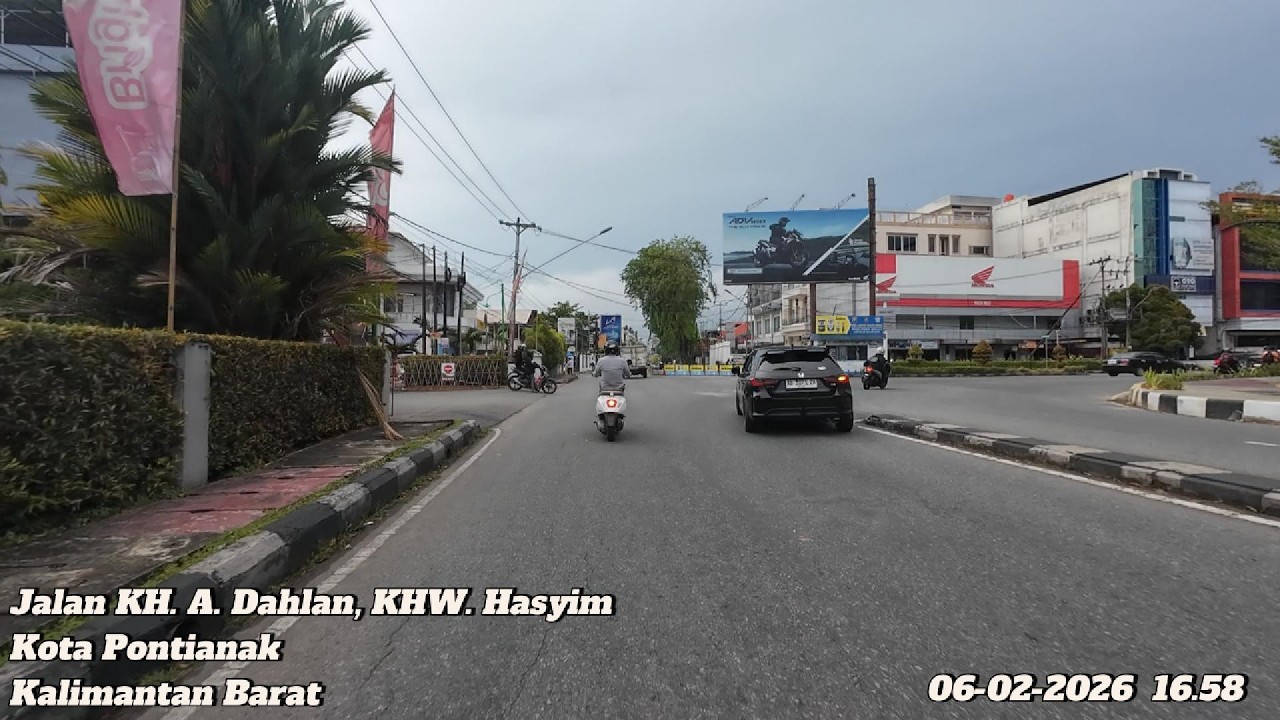 Evening Drive – Jl. KH. A. Dahlan to KHW. Hasyim, Pontianak, Kalbar | 06-02-2026 16.58