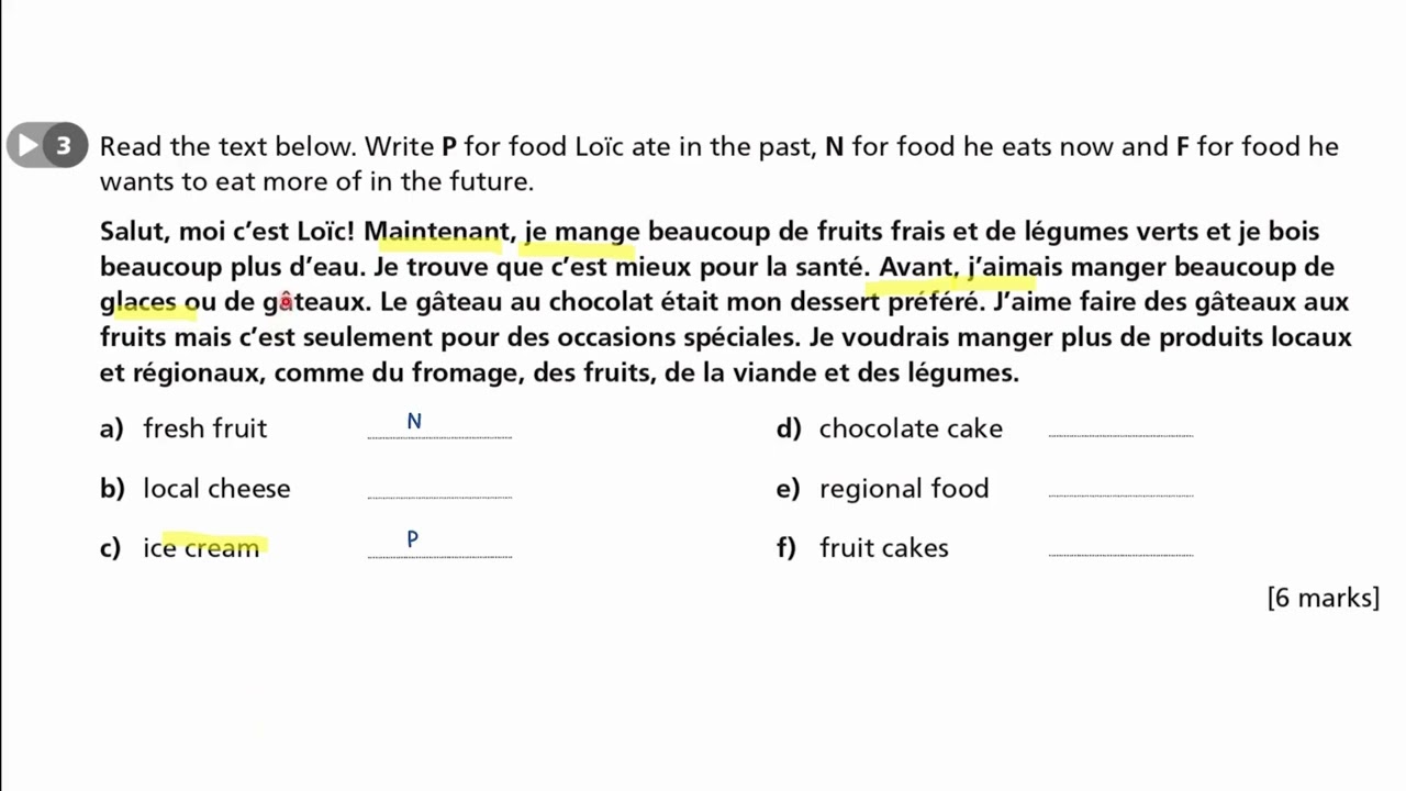 Healthy Living and Lifestyle - AQA GCSE French