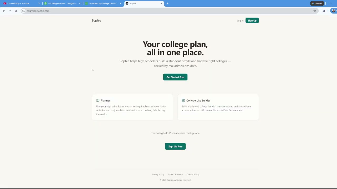 Feburary Update: Finishing Summer Apps, College Listing, UC Essays, Introducing Counselorsophie