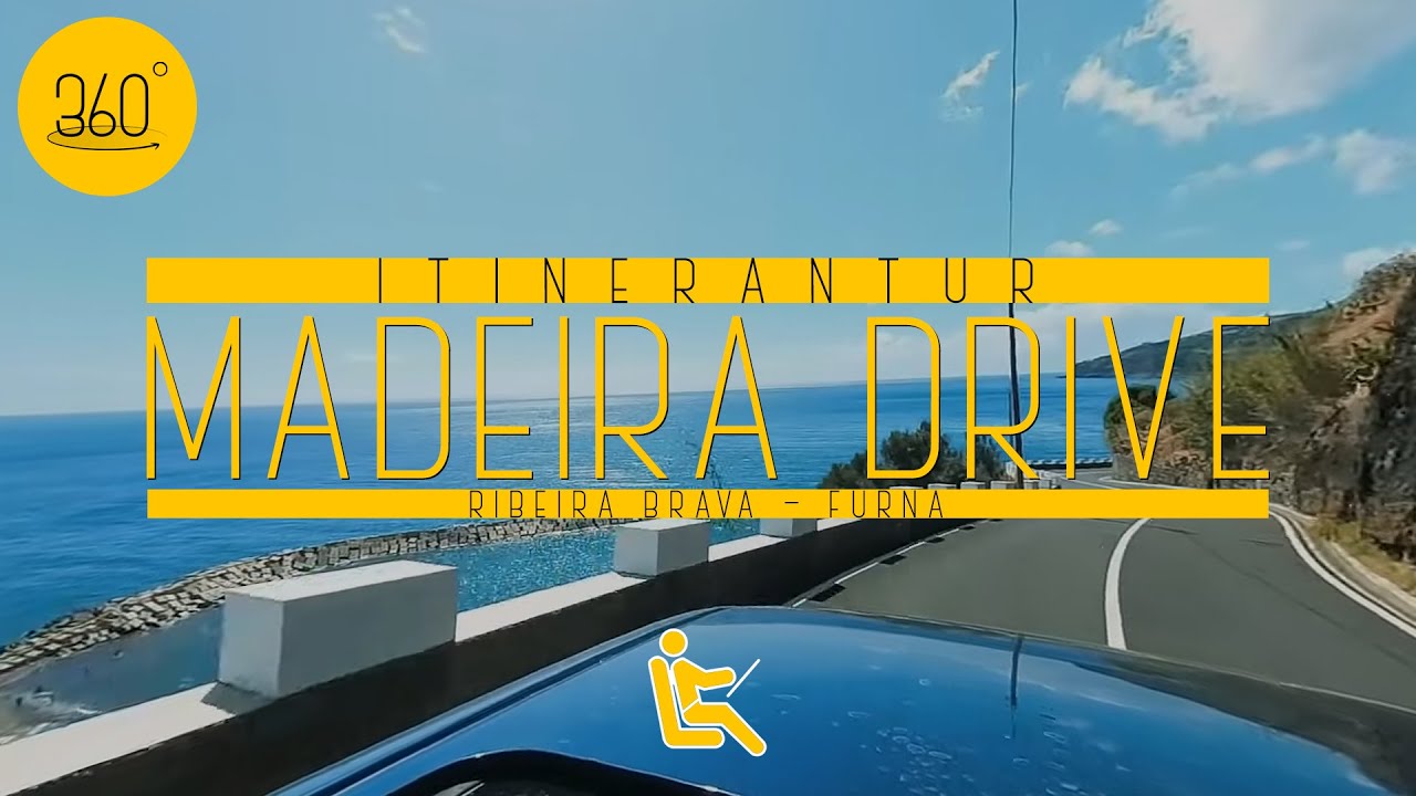 [360°] Virtual Drive - Рибейра-Брава-а-Фурна, остров Мадейра, Португалия. (Видео 360°)