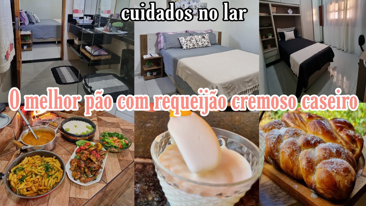 pão de rosca fofinho e delicioso| fiz requeijão cremoso|  almoço do dia/ faxina no banheiro e quarto