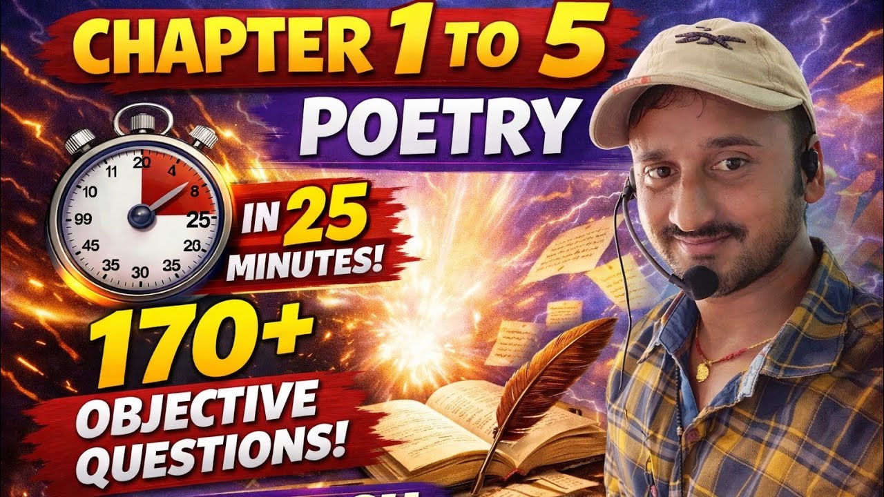 12th English Poetry Chapter all MCQ | 170+ Objective guess Questions | very fast  Complete Revision