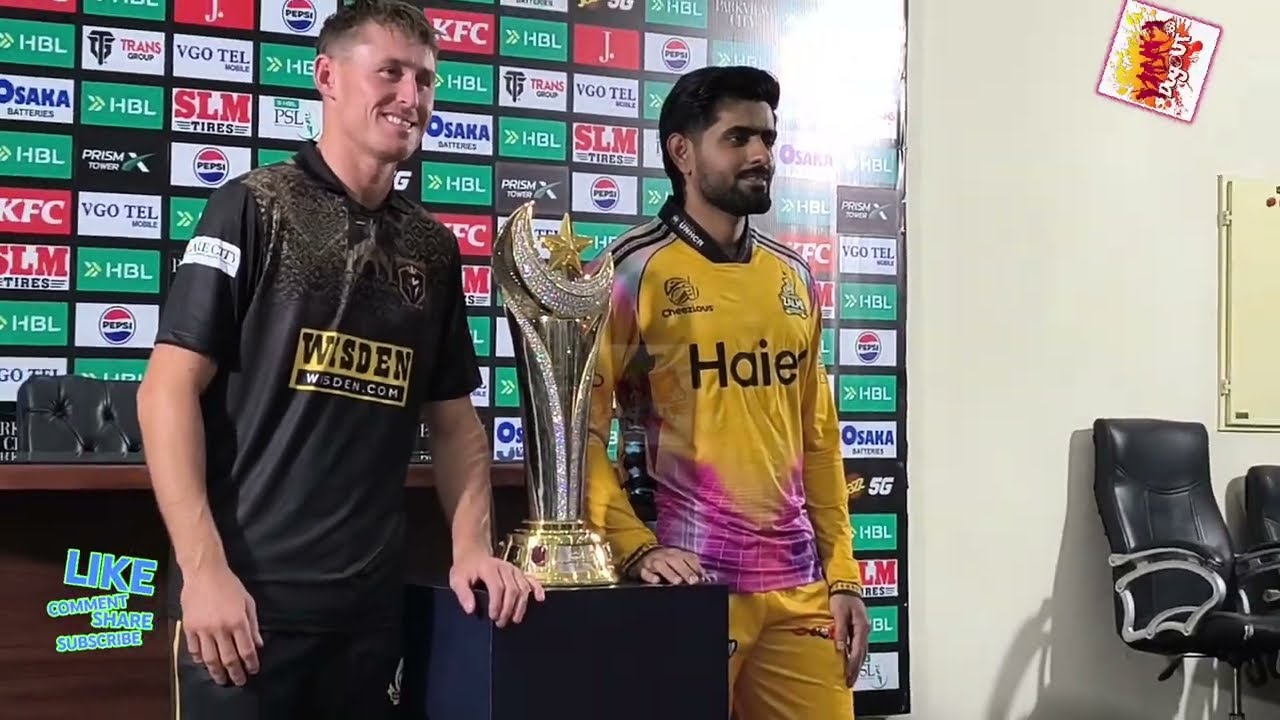 PSL 11 Final Captains Photo Shoot with Infinity Trophy | Babar Azam Looks Confident & Smiling