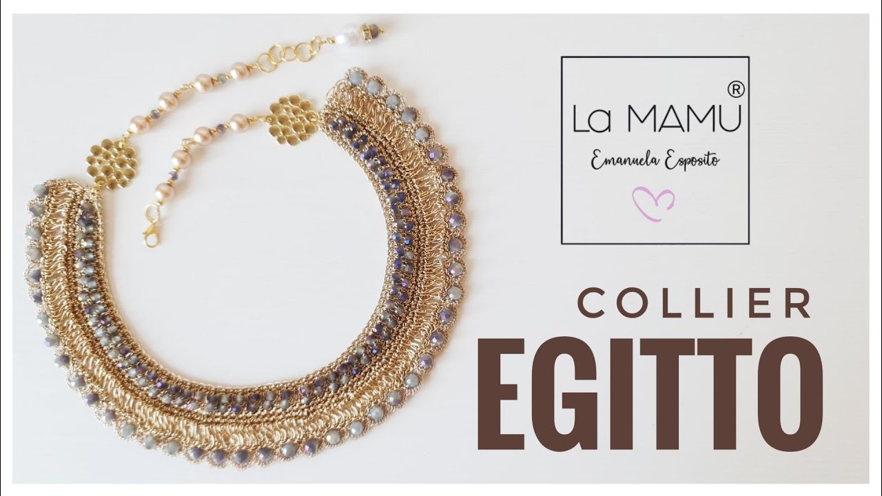 EGITTO collier realizzato ad uncinetto con filato TESSILUXE di Tessiland