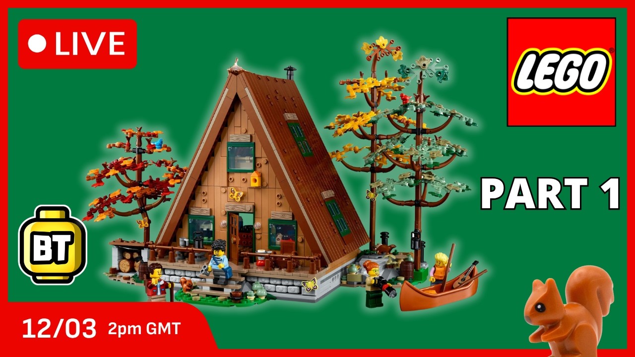 LEGO Ideas A-Frame Cabin build LIVE!
