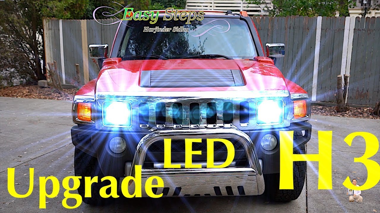 How To Upgrade HUMMER Headlights To LED Lights | How To Upgrade H3 HUMMER Headlights To LED Lights