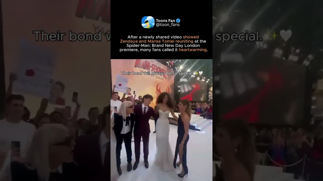 zendaya and marisa tomei reuniting at the Spider-Man: Brand New Day london premiere #zendaya