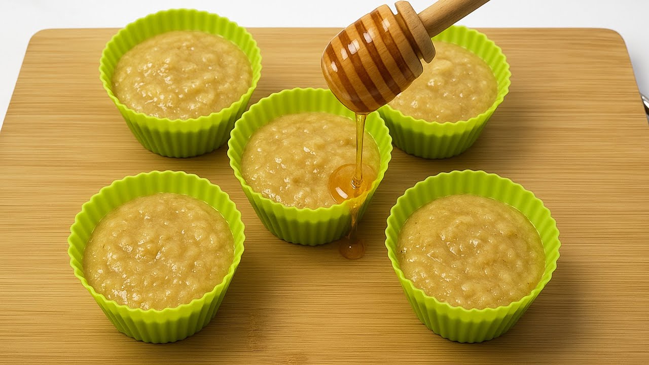 Delicious Honey Glazed Banana Oat Cupcakes