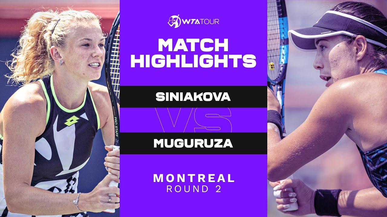 Katerina Siniakova vs. Garbine Muguruza | 2021 Montreal Round 2 | WTA Match Highlights