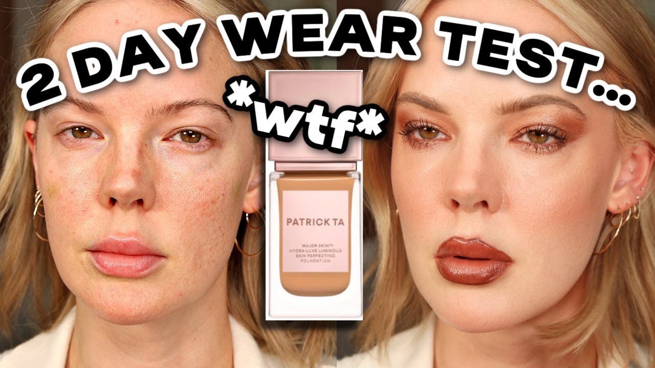 NEW! PATRICK TA MAJOR SKIN HYDRA LUXE LUMINOUS FOUNDATION REVIEW (2 day wear test)