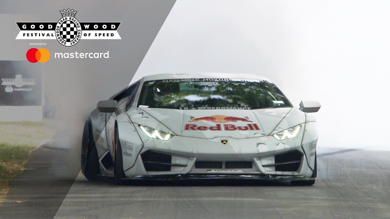 Mad Mike's crazy drift Lamborghini Huracan owns the hill