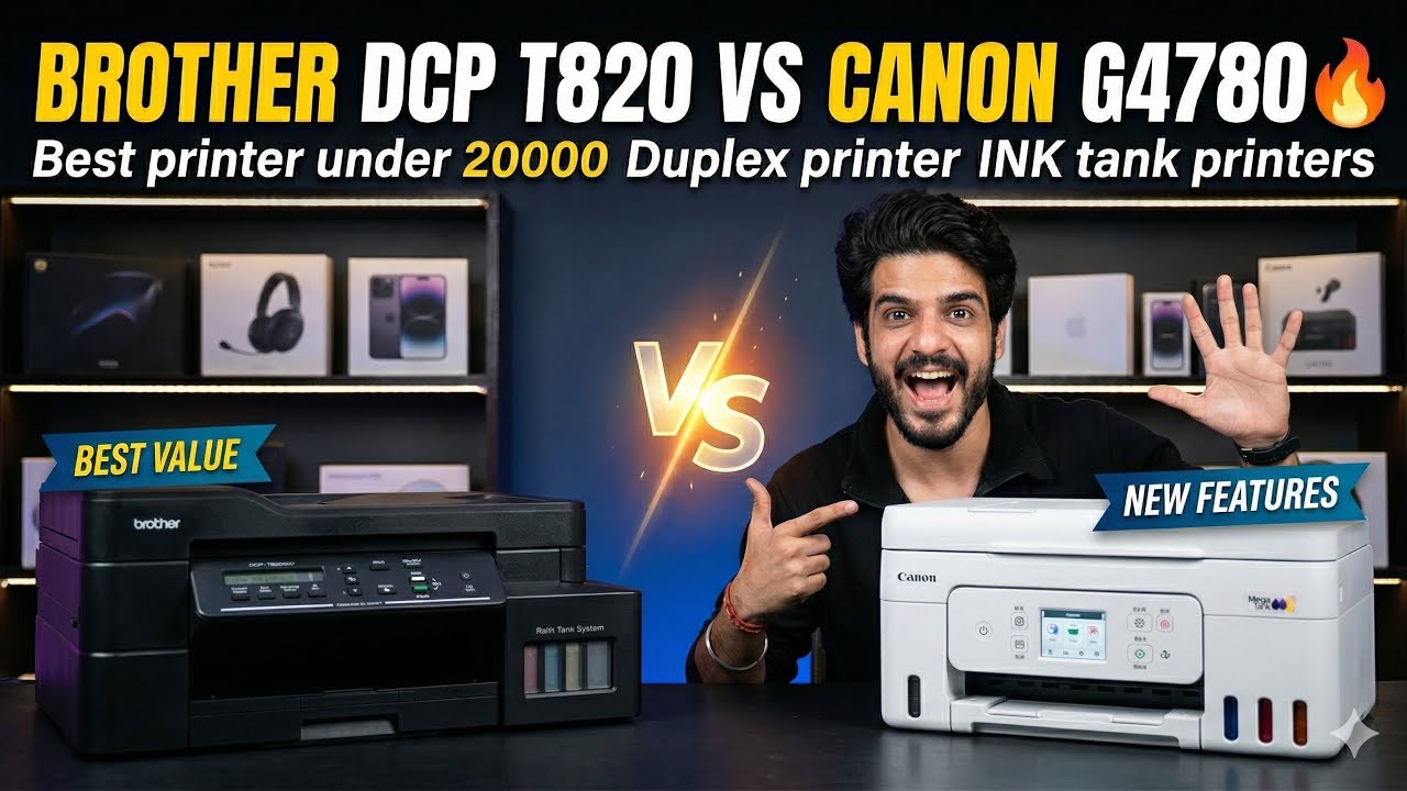 [NEW] 🔥BROTHER DCP T820 VS CANON G4780🔥Best printer under 20000 Duplex printer INK tank printers 🖨️