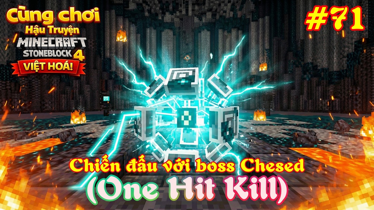 Cùng chơi Minecraft Stoneblock 4 Việt Hóa #71: Chiến đấu với boss Chesed (Nhưng tôi quá out trình)