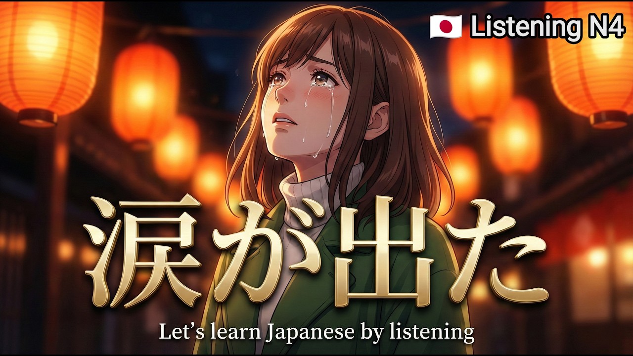 【涙が出た】Japanese Listening Practice 🇯🇵｜日本語StoryBook N4