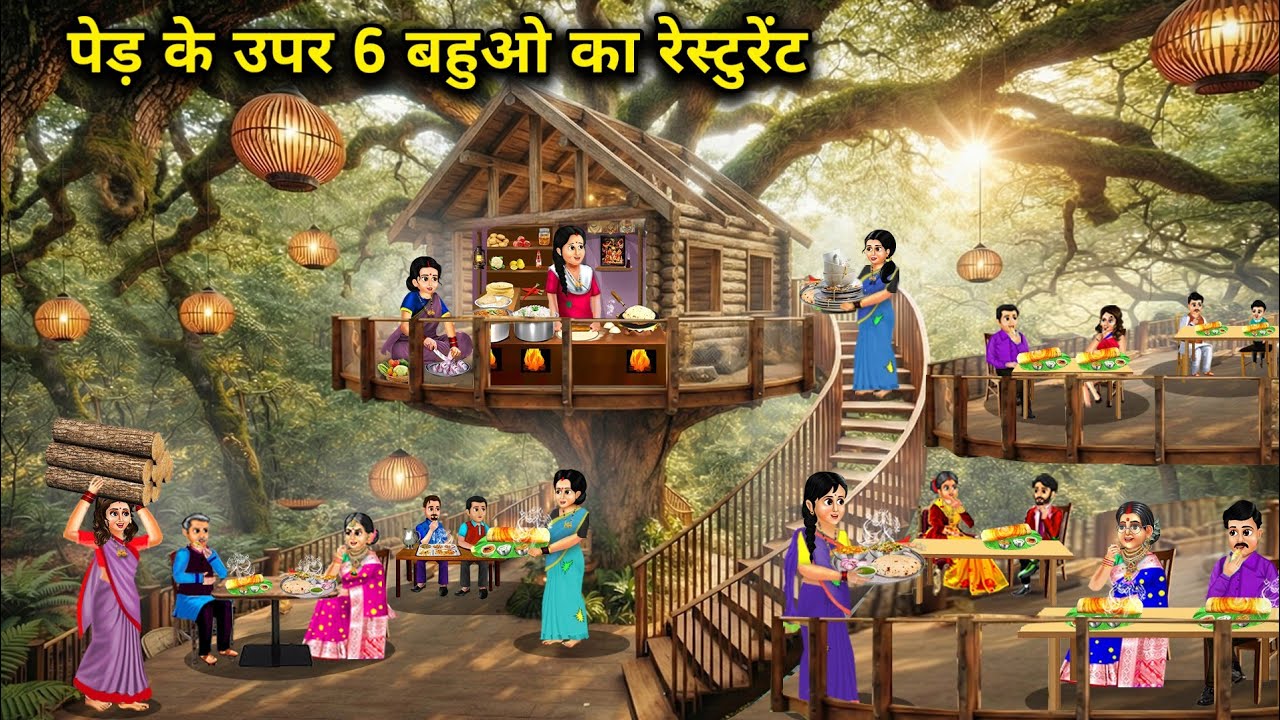 पेड़ के ऊपर 6 बहुओं का रेस्टोरेंट || Six Daughters-In-Law’s Tree-Top Restaurant”