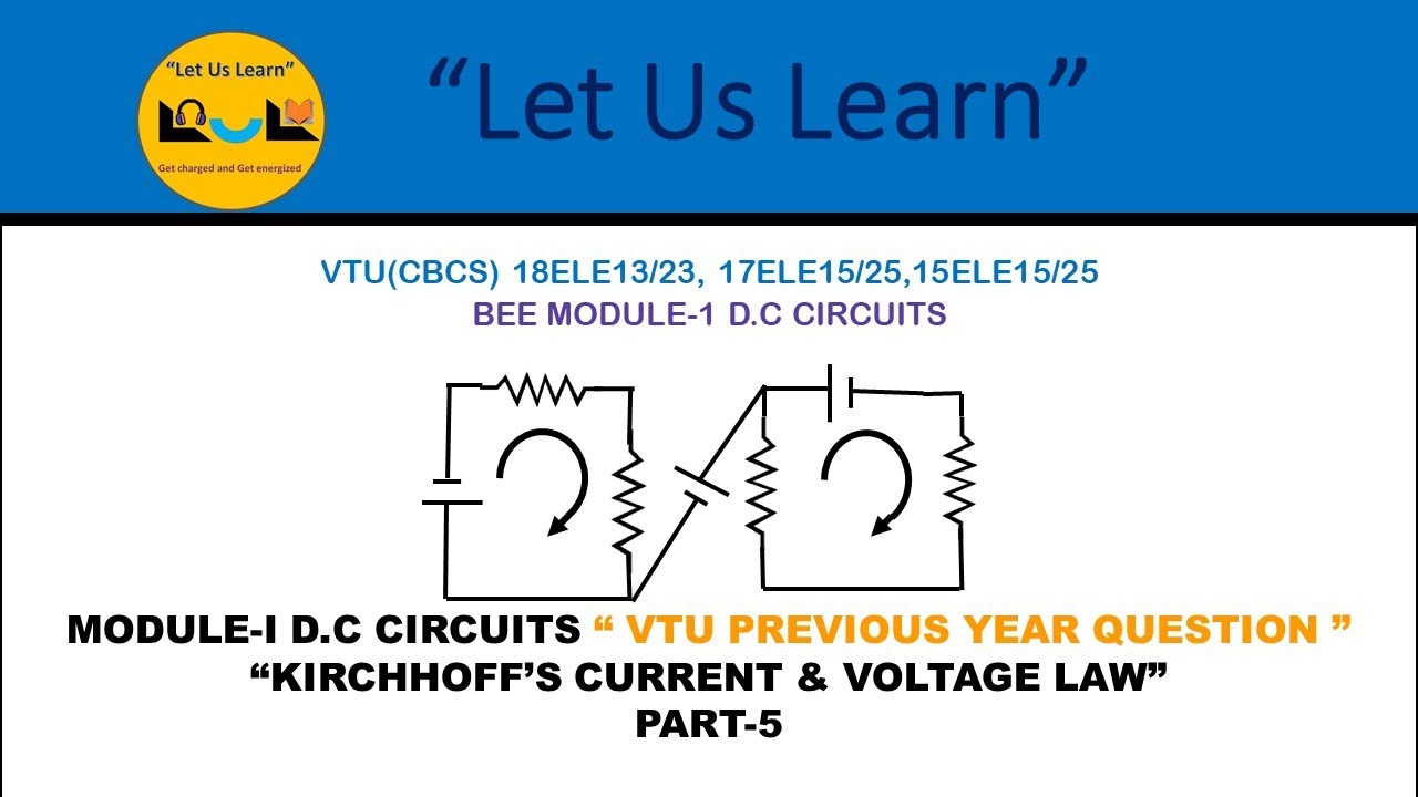 bee module 1 kvl kcl vtu questions 18ele13 18ele23 part 5