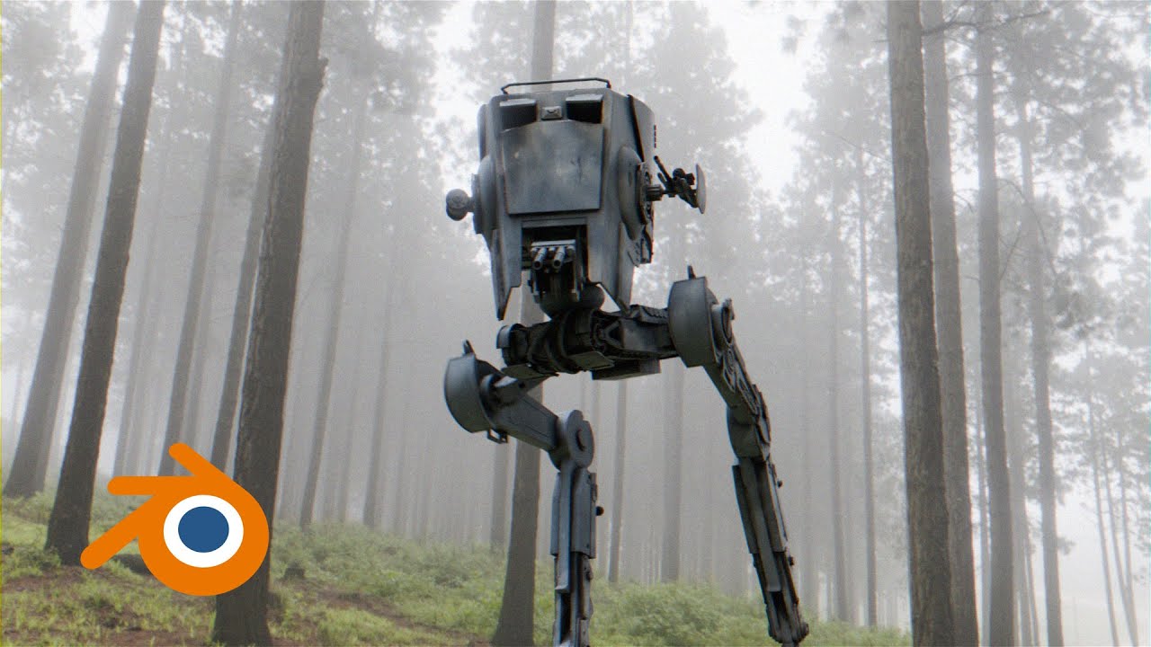 AT-ST Motion Study in Blender