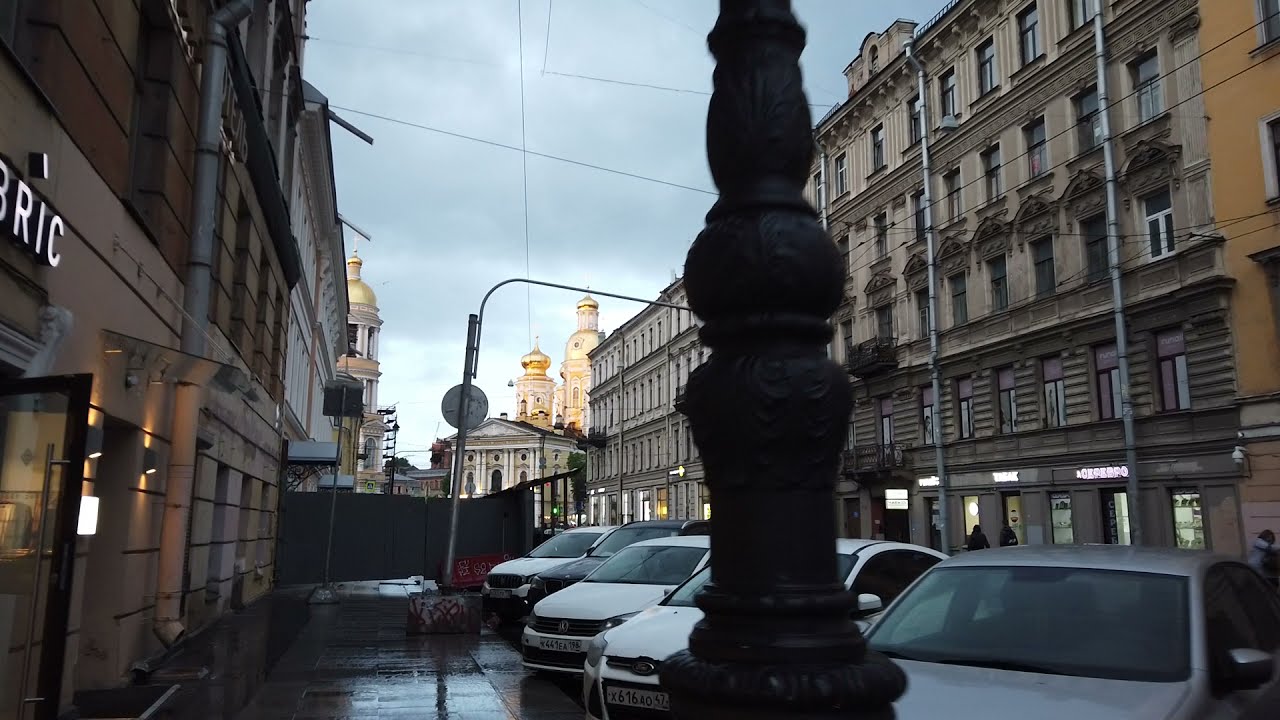 Virtual Walk on Zagorodniy Prospekt Saint Petersburg, Russia (5 corners to Vladimirskaya Church)