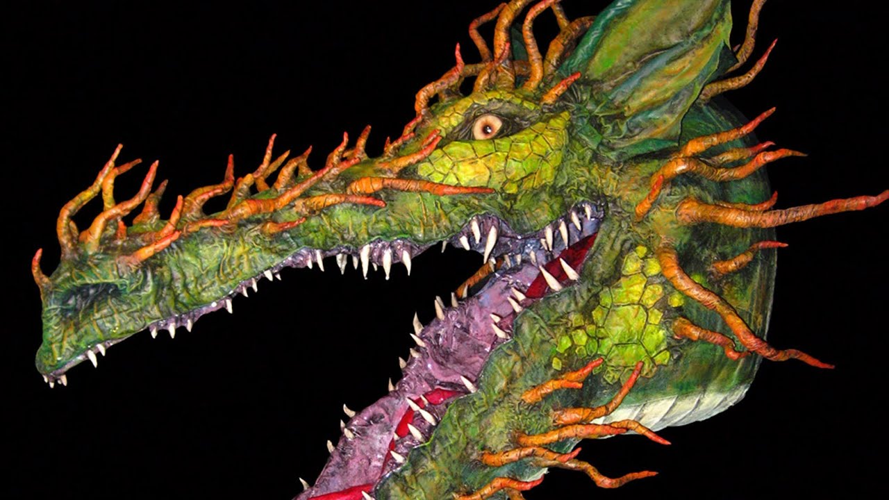 Paper Mache Dragon Trophy