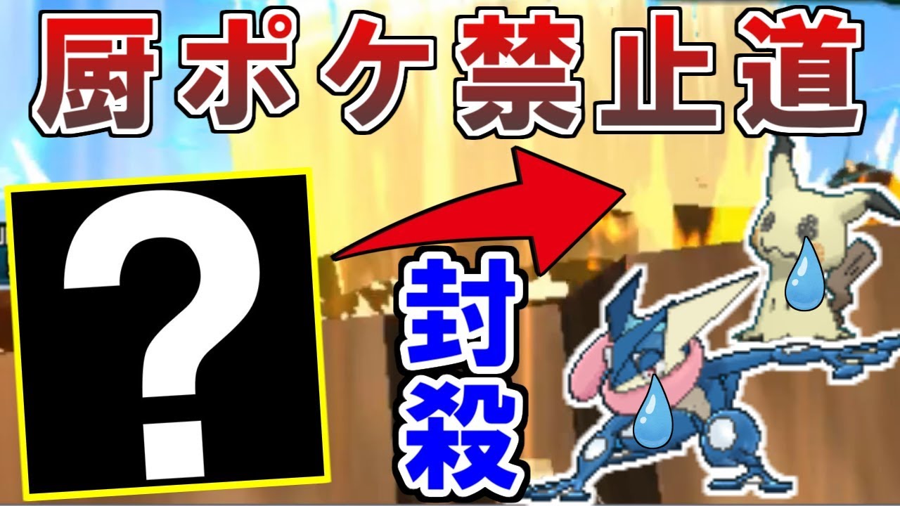 【ポケモンUSUM】使用率１位のミミッキュ＋ゲッコウガまでボコれる神ポケモン【厨ポケ禁止道】