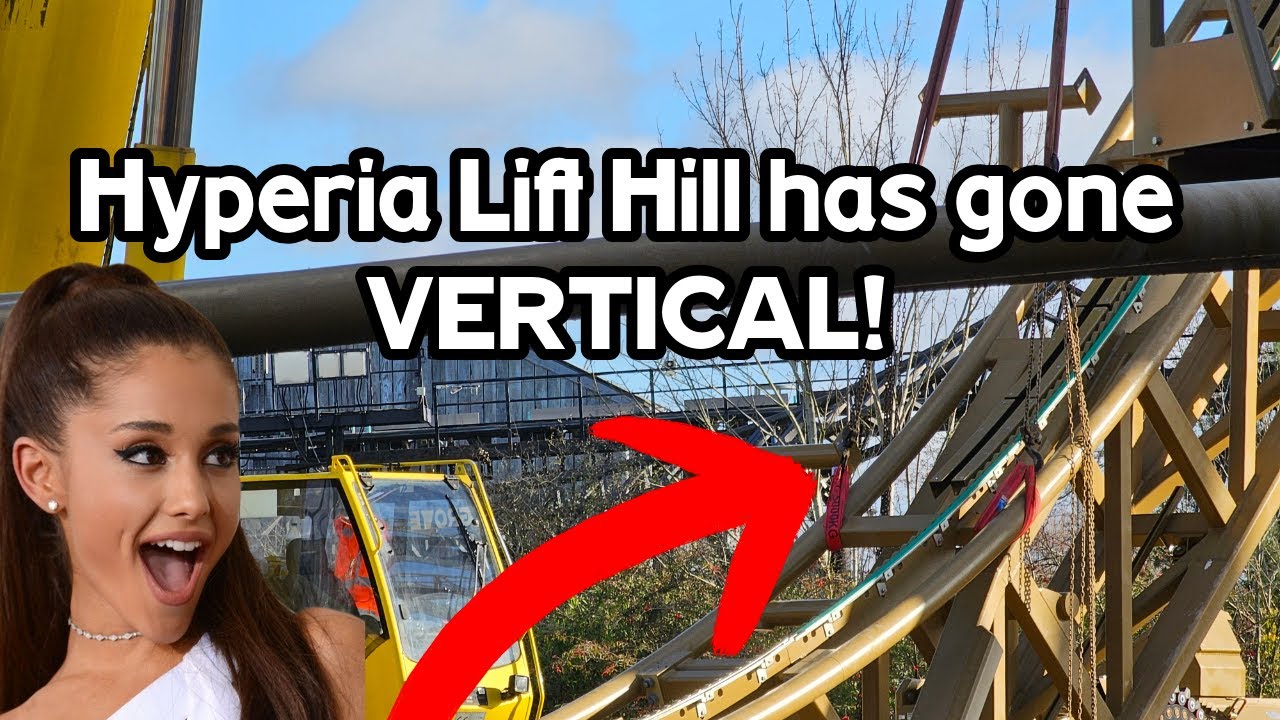 Hyperia Lift Hill has gone VERTICAL!