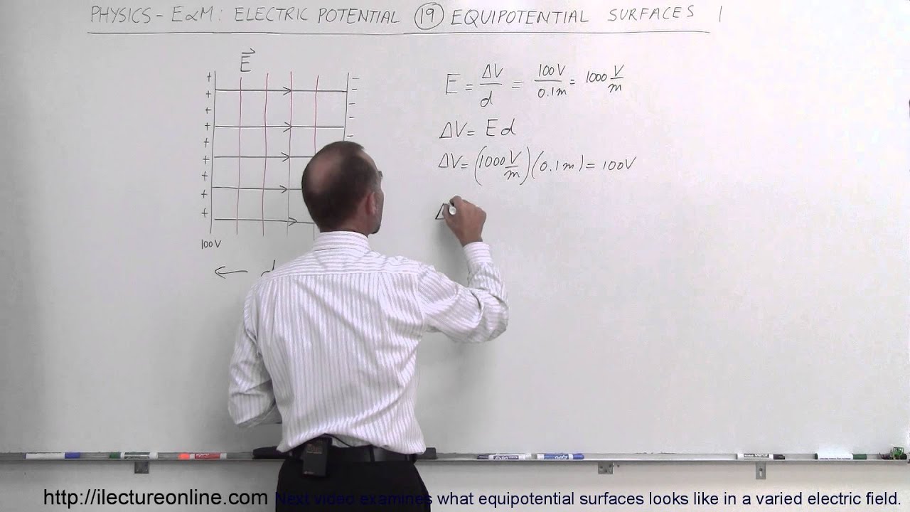 Physics 38   Electrical Potential (19 of 22) Equipotential Surfaces Explained