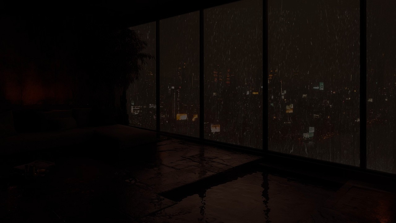 💦Relaxing with Heavy Rain & Thunder Sounds NYC for Deep Calm🌧️FLY INTO HEALING SLEEP