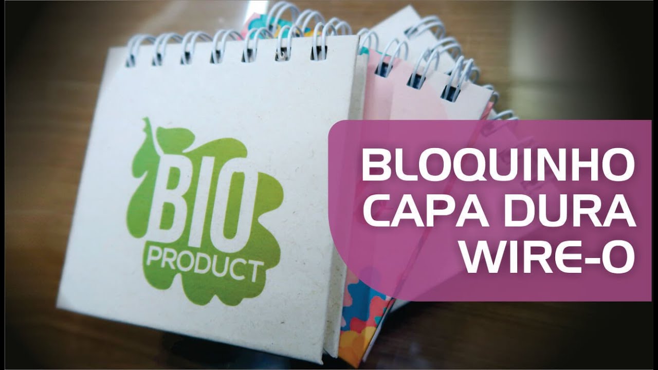 Bloco de Anotações Capa Dura com garra dupla Metálica Wire-o