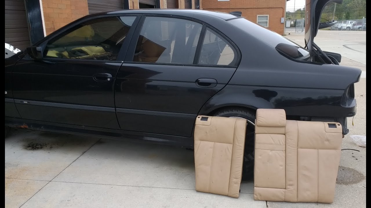 BMW E39 Folding Split Rear Seat BACK Removal; Here's Where I Got Stuck.