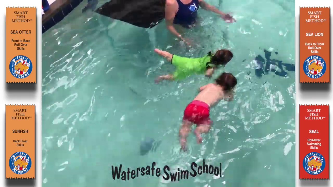 One year old babies back float better @ Watersafe Swim School