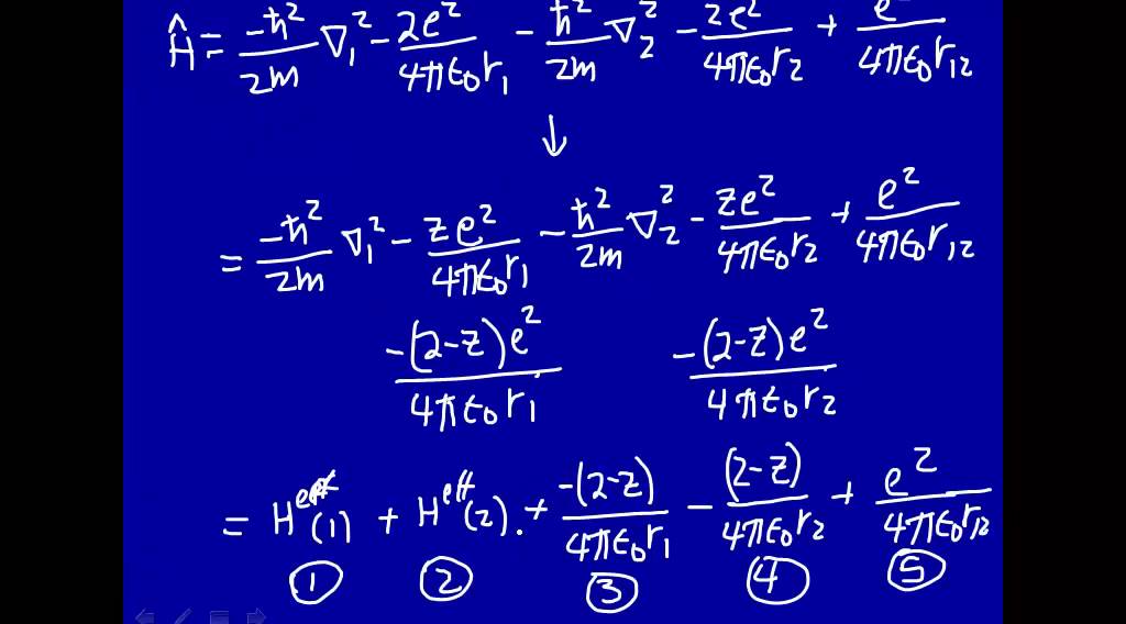 Variation method - He atom