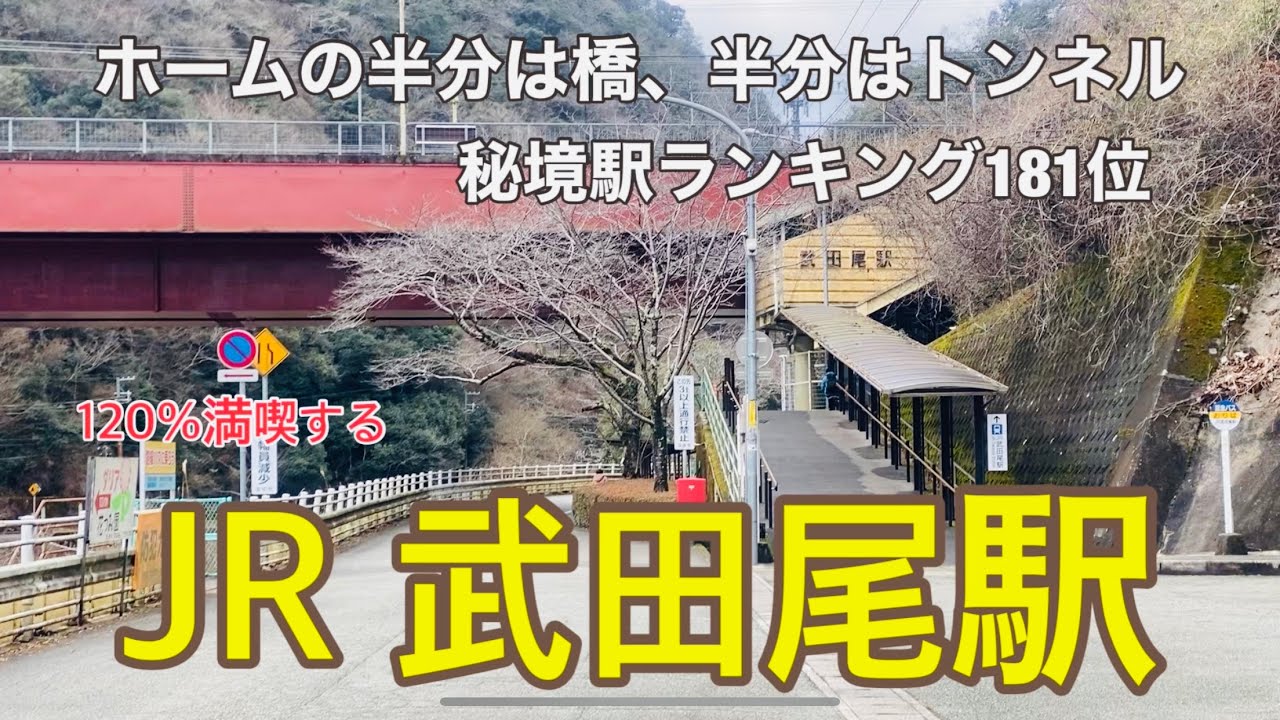 【JR宝塚線】武田尾駅　120％満喫する　ホームの半分は橋、半分はトンネル　秘境駅ランキング181位