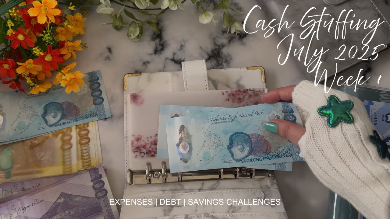 PH Cash Stuffing July 2025 Week 1 | NEW Savings Challenges Expenses Debt l Maple Ace Budgets