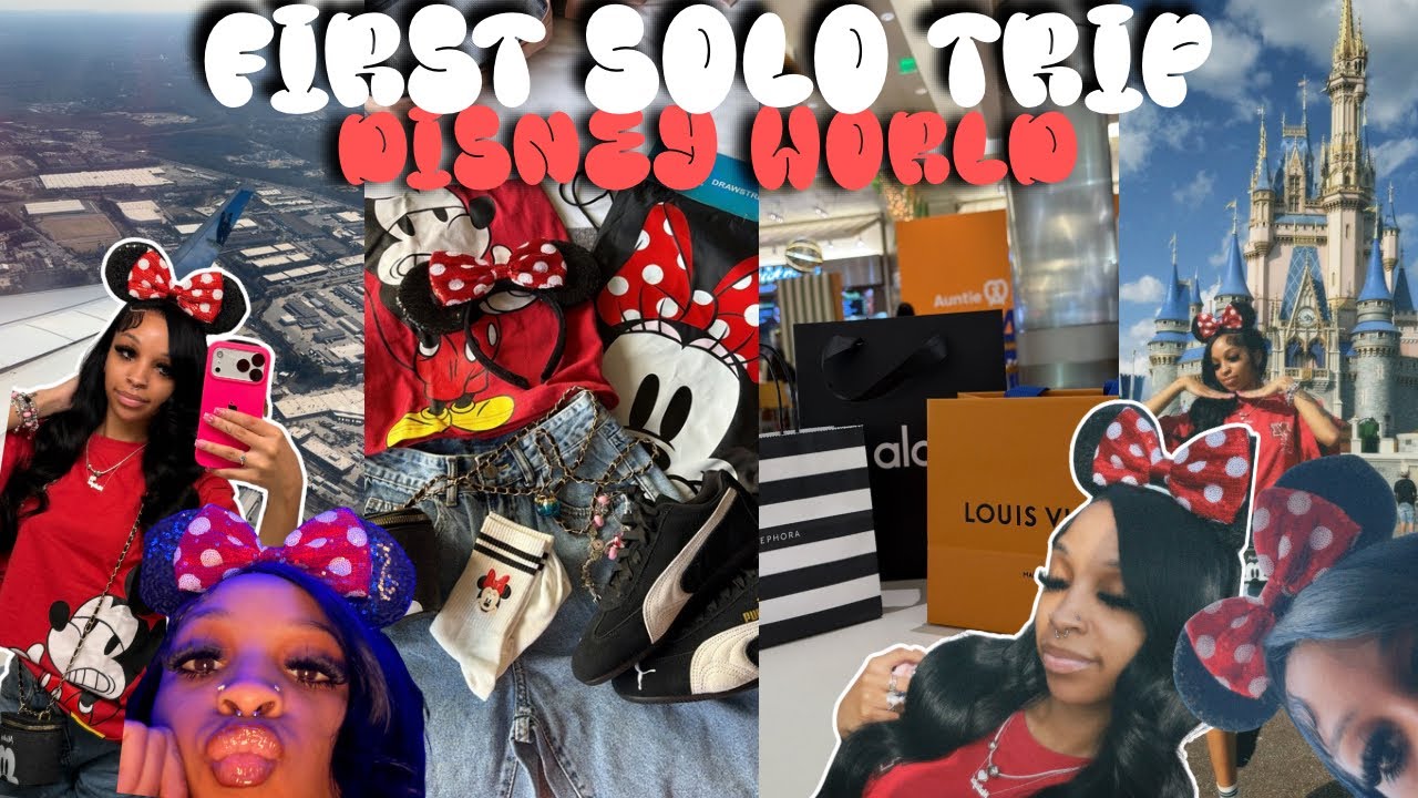 TRAVEL VLOG| VALENTINE DAY SOLO TRIP TO DISNEY WORLD˚ʚ♡ɞ˚| flights, shopping, disney, solo dates! 