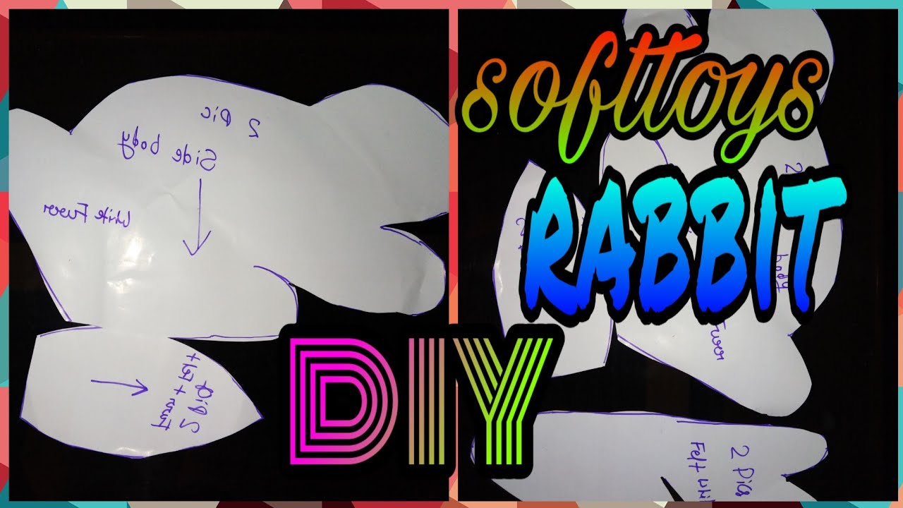 how to make softtoys Rabbit drafting /softtoys Rabbit making /stuffed soft toys rabbit bunny making