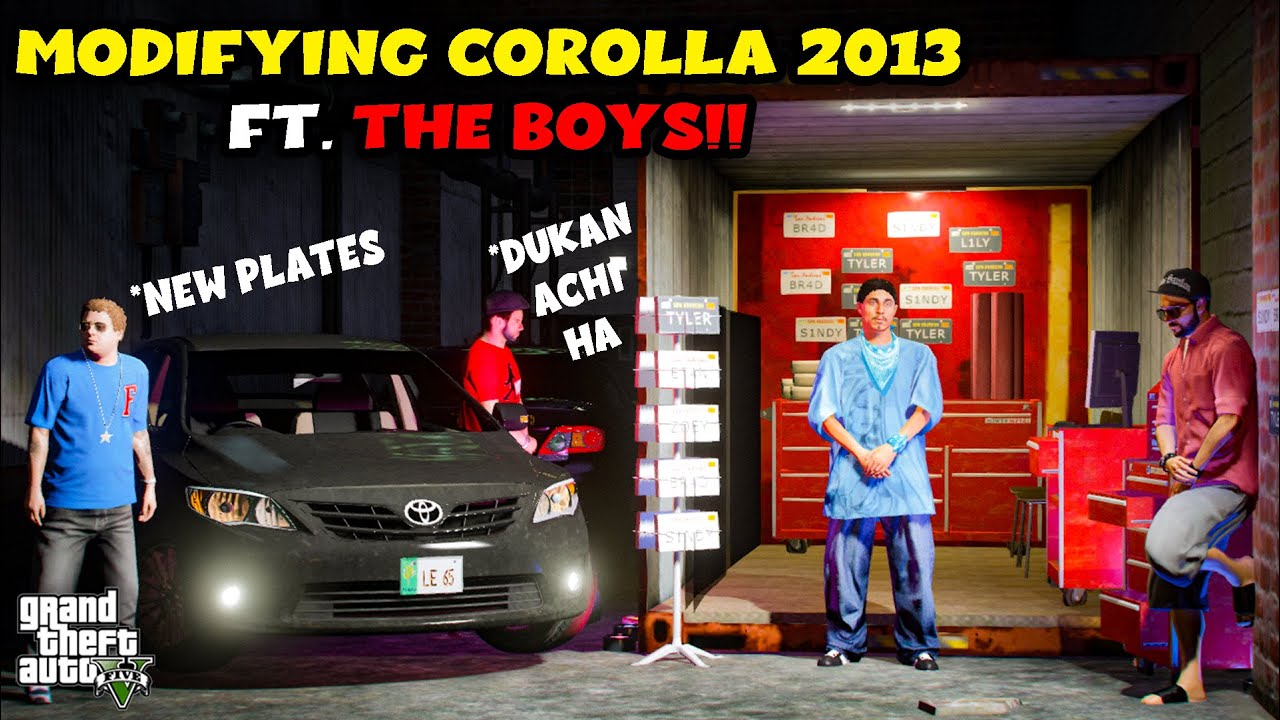 MODIFYING COROLLA 2013 FT. THE BOYS!! #E140 | NEW BLACK 100% TINTS | NB - EP #31 | GTA 5 PAKISTAN
