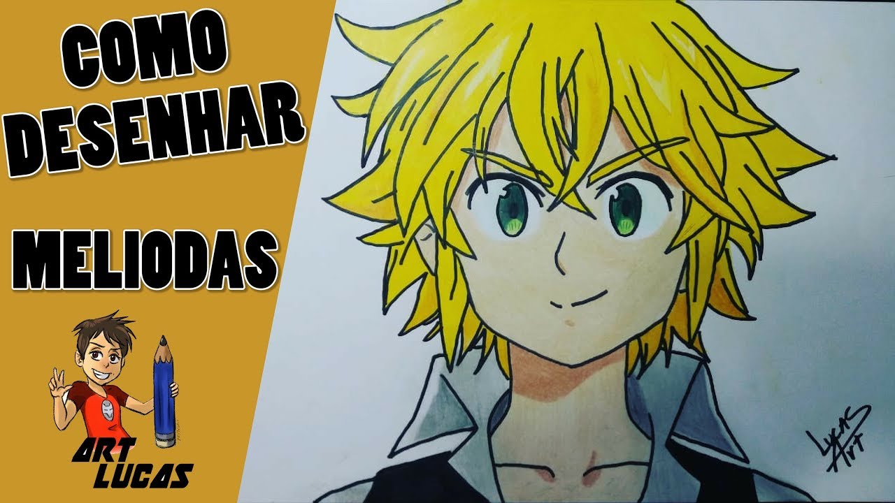 Como Desenhar o Meliodas ( Nanatsu No Taizai), How To Draw Meliodas.