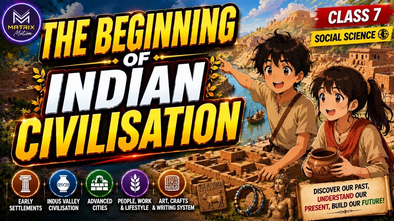 The Beginning of Indian Civilisation Class 6 NCERT 2025 | Animated SST Video | Exam Prep