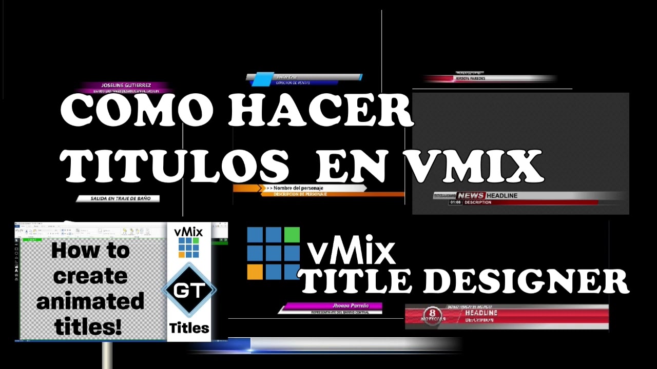 Cómo hacer Títulos en VMIX,  para tus videos en Vivo en Facebook o YouTube y Tiktok, Tutorial vmix