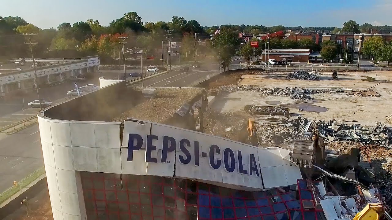 Drone Demolition of Charlotte's Pepsi Building - South Blvd