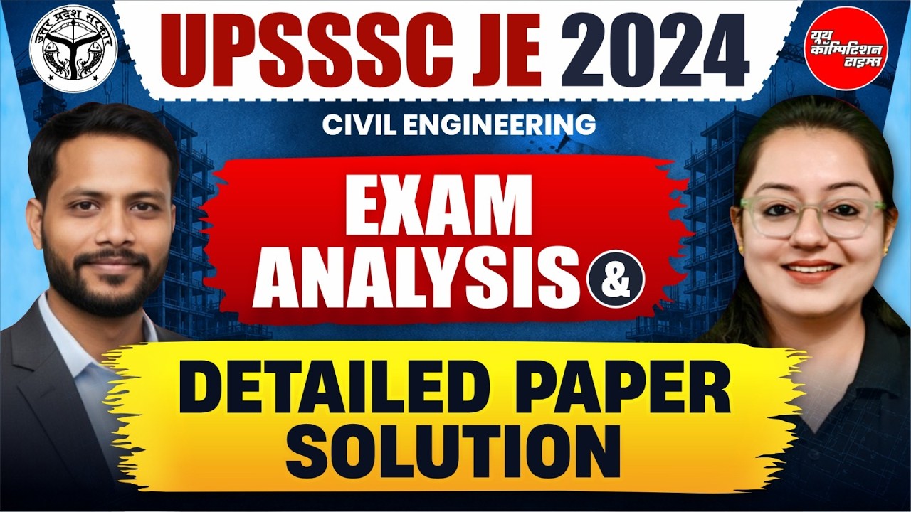 UPSSSC JE 2024 Exam Analysis | Live Detailed Paper Solution | CE | Vivek Sir & Harshna Ma'am