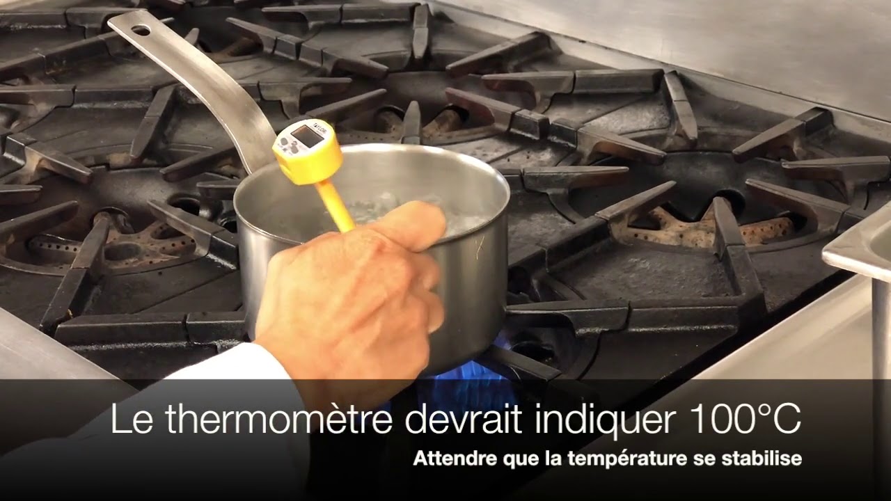 Calibrer un thermom&egrave;tre dans l'eau bouillante
