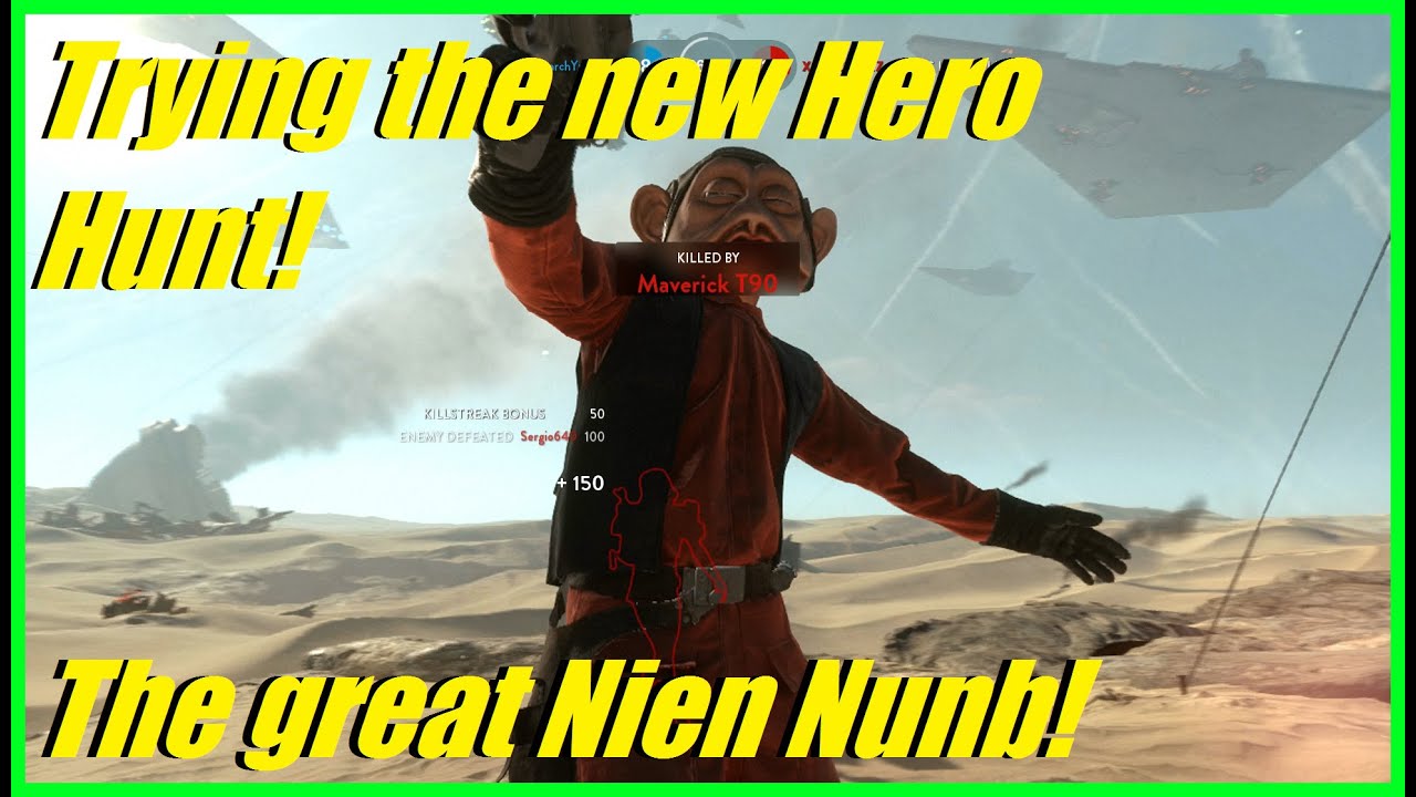 Star Wars Battlefront - Testing the new Hero Hunt changes! | Best hero: Nien Nunb?